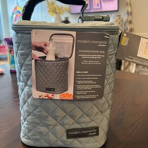 NWT -- Modern Moments By Gerber Insulated Baby Bottle Bag, Teal